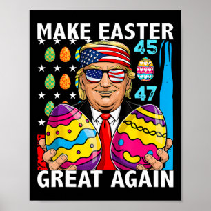 Trump Maak Pasen Groot Opnieuw 45 47 Konijn Jacht Poster