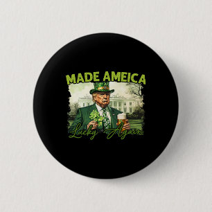 Trump Maakt Amerika Opnieuw Gelukkig St. Patrick's Ronde Button 5,7 Cm
