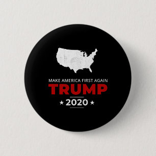 Trump Maakt Amerika Weer Eerst Pro USA Vintage Gif Ronde Button 5,7 Cm