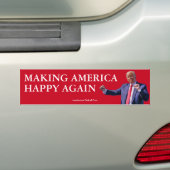 Trump maakt Amerika weer gelukkig Bumpersticker (Op auto)