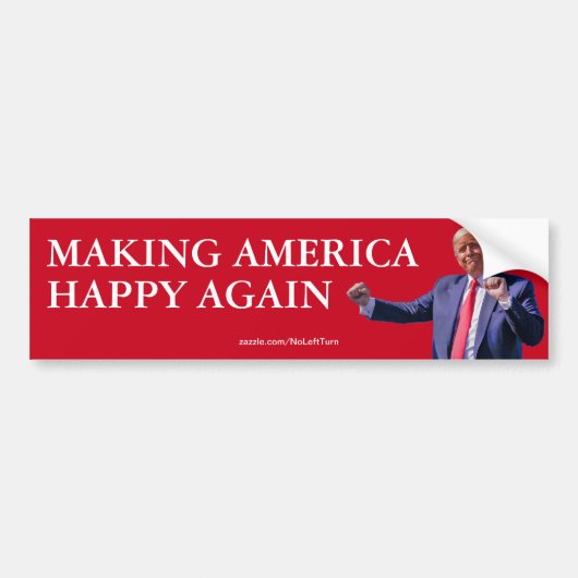Trump maakt Amerika weer gelukkig Bumpersticker (Voorkant)