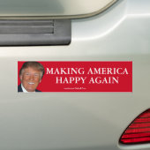 Trump maakt Amerika weer gelukkig Bumpersticker (Op auto)