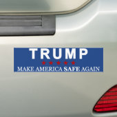 Trump maakt Amerika weer veilig Bumpersticker (Op auto)