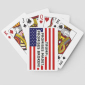 Trump maakt beloftes gebroken pokerkaarten (Achterkant)