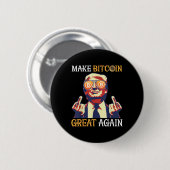 Trump maakt Bitcoin weer geweldig Ronde Button 5,7 Cm (Voorkant /achterkant)