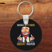 Trump maakt Bitcoin weer geweldig Sleutelhanger (Voorkant)