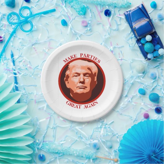 Trump maakt de partijen weer geweldig papieren bordje (Feest)