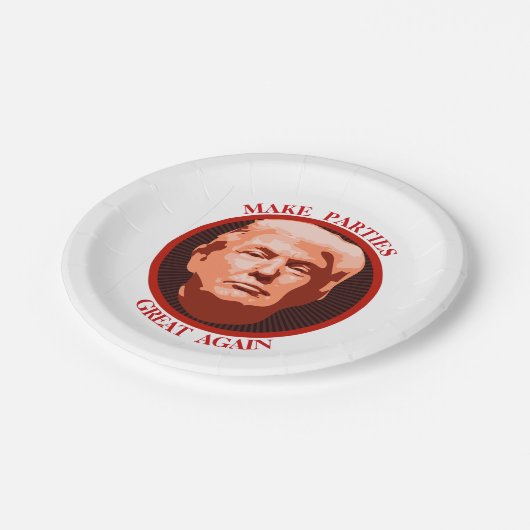 Trump maakt de partijen weer geweldig papieren bordje (Gekanteld)