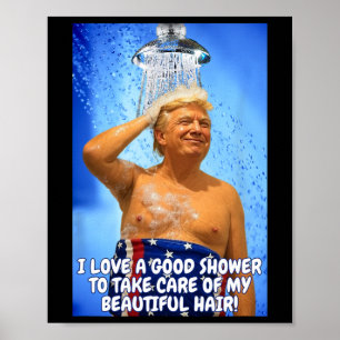 Trump maakt douches weer geweldig grappig citaat m poster