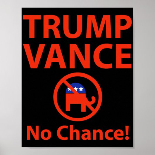 Trump maakt geen kans poster (Voorkant)