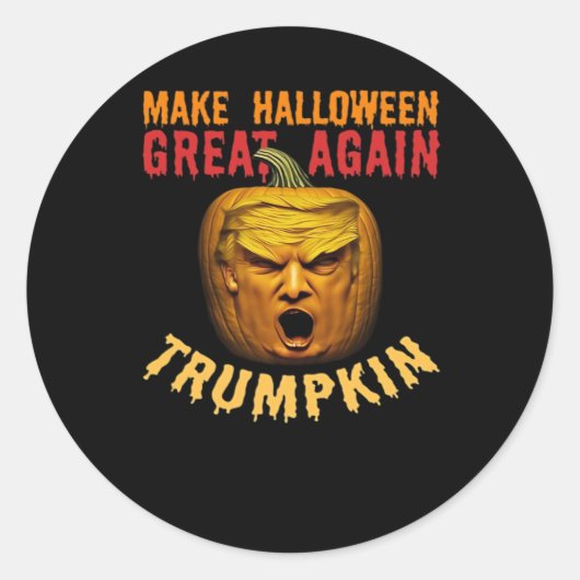 Trump maakt Halloween weer geweldig - Funny Donald Ronde Sticker (Voorkant)