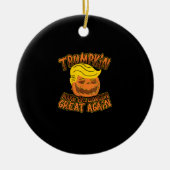 Trump maakt Halloween weer geweldig, grappige poli Keramisch Ornament (Voorkant)
