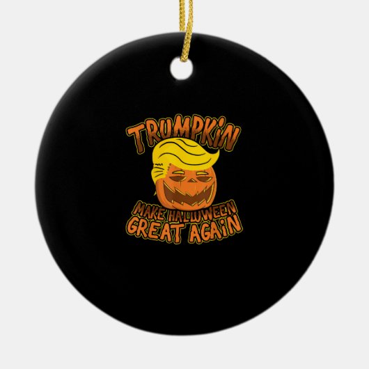 Trump maakt Halloween weer geweldig, grappige poli Keramisch Ornament (Voorkant)