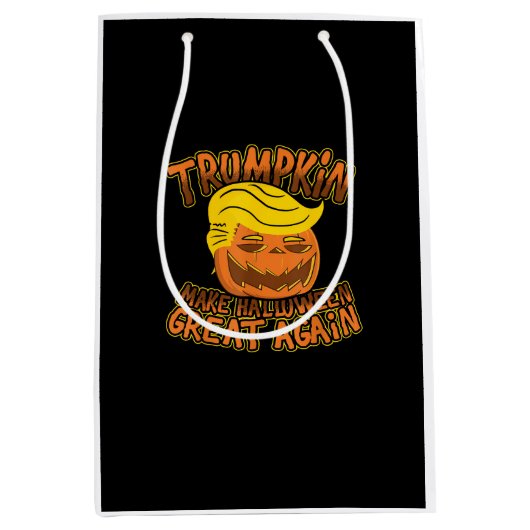 Trump maakt Halloween weer geweldig, grappige poli Medium Cadeauzakje (Voorkant)