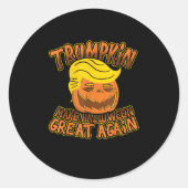 Trump maakt Halloween weer geweldig, grappige poli Ronde Sticker (Voorkant)
