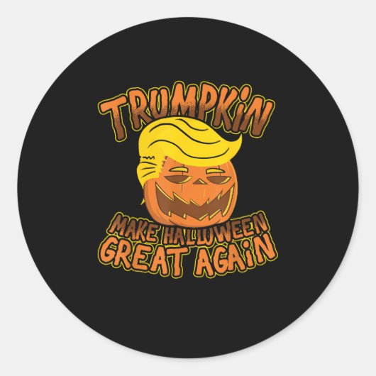 Trump maakt Halloween weer geweldig, grappige poli Ronde Sticker (Voorkant)