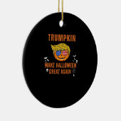Trump maakt Halloween weer geweldig, Halloween Pu Keramisch Ornament (Rechts)