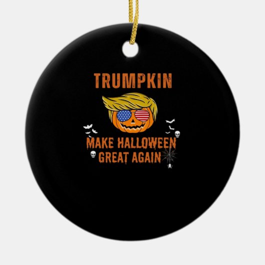 Trump maakt Halloween weer geweldig, Halloween Pu Keramisch Ornament (Voorkant)