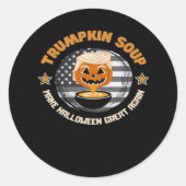 Trump maakt Halloween weer geweldig Pompoensoep F Ronde Sticker (Voorkant)