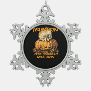 Trump maakt Halloween weer geweldig - Spooky Autum Tin Sneeuwvlok Ornament