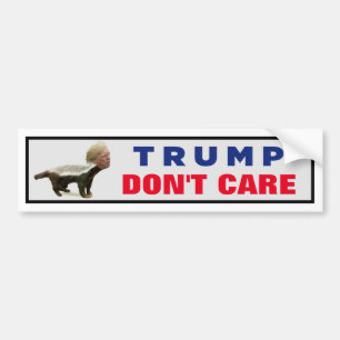 Trump maakt het niet uit bumpersticker