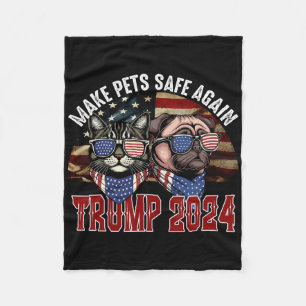 Trump Maakt Huisdieren Veilig Tegen Grappige Red O Fleece Deken