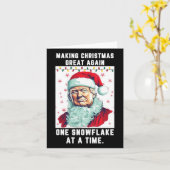 Trump maakt kerst weer een sneeuwvlok kaart (Gele Bloem)