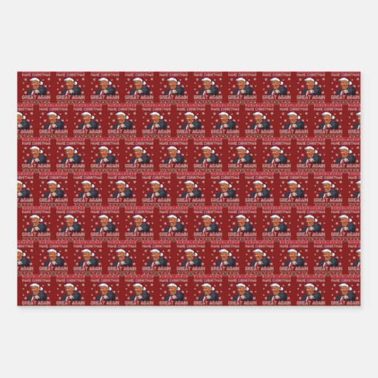 Trump maakt kerst weer geweldig inpakpapier vel (Voorkant)