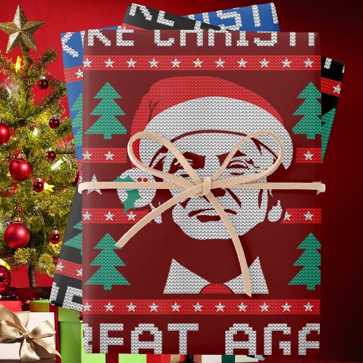 Trump maakt kerst weer geweldig inpakpapier vel