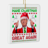 Trump maakt kerst weer geweldig keramisch ornament (Rechts)