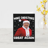 Trump maakt kerst weer geweldig Santa Trump 1 Kaart (Gele Bloem)