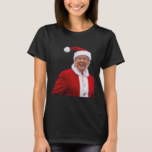 Trump maakt kerst weer geweldig Santa Trump T-shirt (Voorkant)
