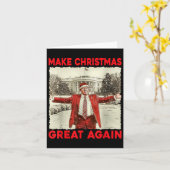 Trump maakt kerst weer geweldig Trump Kerstman Kaart (Gele Bloem)