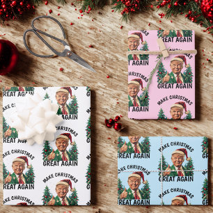 Trump Maakt Kerstmis weer Geweldig Grappige Trum Inpakpapier Vel