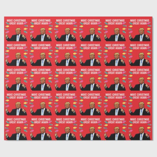 TRUMP MAAKT KERSTMIS WEER GEWELDIG INPAKPAPIER (Vlak)