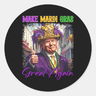 Trump Maakt Mardi Gras Weer Groot Funny Parade Cos Ronde Sticker