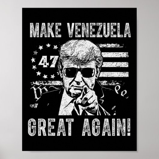Trump Maakt Venezuela Weer Groot Poster (Voorkant)