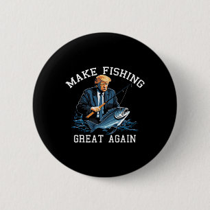 Trump Maakt Vissen Opnieuw Groot Ronde Button 5,7 Cm