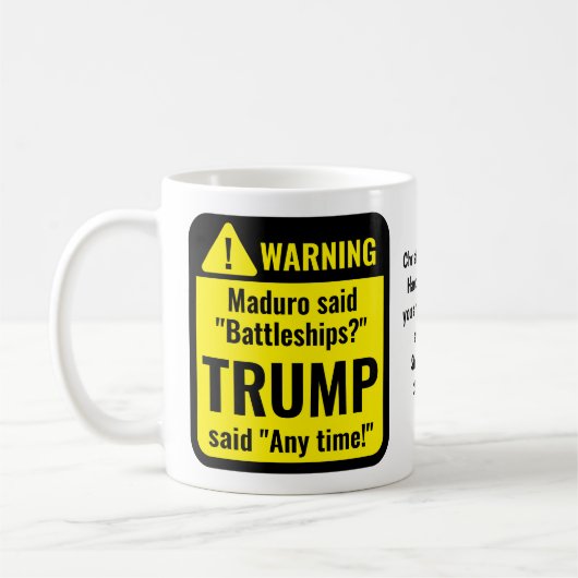 Trump Maduro Battleships Funny Personalized Koffiemok (Links)