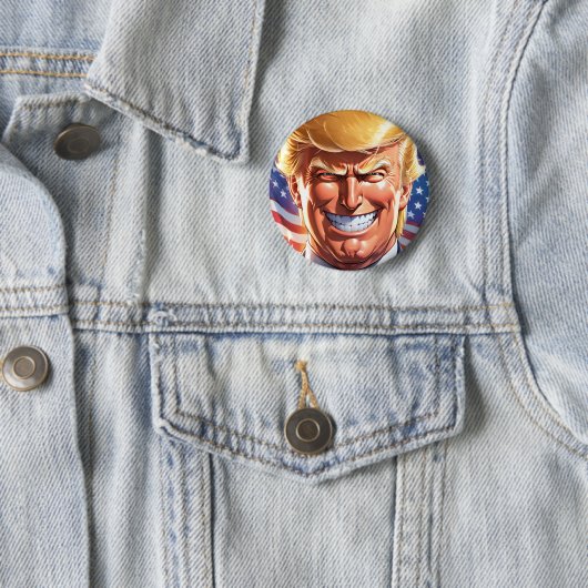 Trump MAGA 2024 America First Button (In situ)