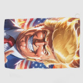 Trump MAGA 2024 America First Golfhanddoek (Horizontaal)