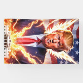 Trump MAGA 2024: red Amerika Spandoek (Horizontaal)