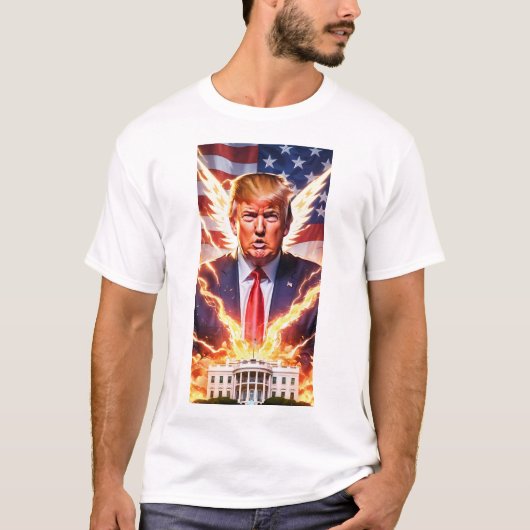 Trump MAGA 2024: red Amerika T-shirt (Voorkant)