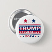 TRUMP~MAGA~2024 RONDE BUTTON 5,7 CM (Voorkant /achterkant)