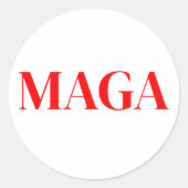 Trump Maga 2024 Ronde Sticker (Voorkant)