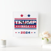 TRUMP~MAGA~2024 VIERKANTE KLOK (Huis)