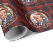 Trump MAGA Christmas Cunningham Tartan Buffalo Cadeaupapier (Rol Hoek)