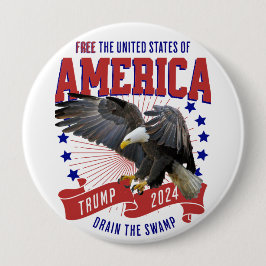 Trump MAGA Eagle Freedom Ronde Button 4,0 Cm
