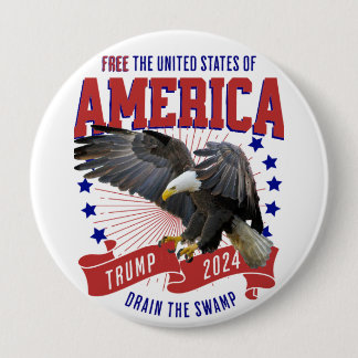 Trump MAGA Eagle Freedom Ronde Button 4,0 Cm