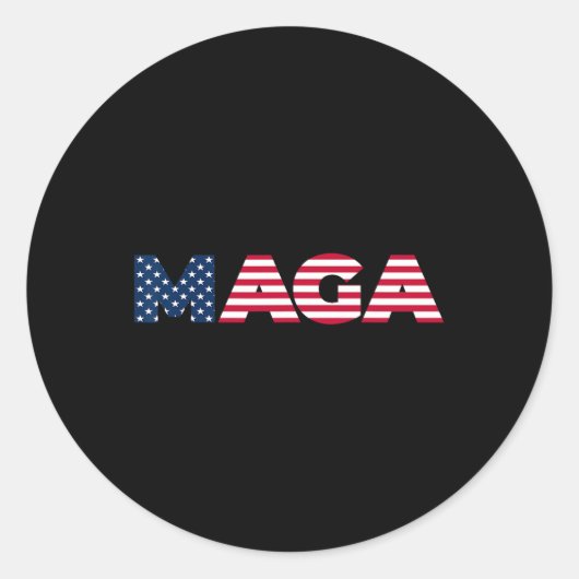Trump Maga Freedom 4th van juli 2024 Vlag 45 47 Ronde Sticker (Voorkant)